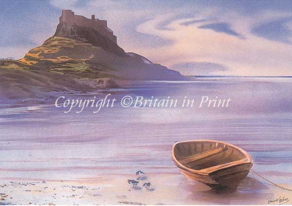 Lindisfarne with Boat in Foreground